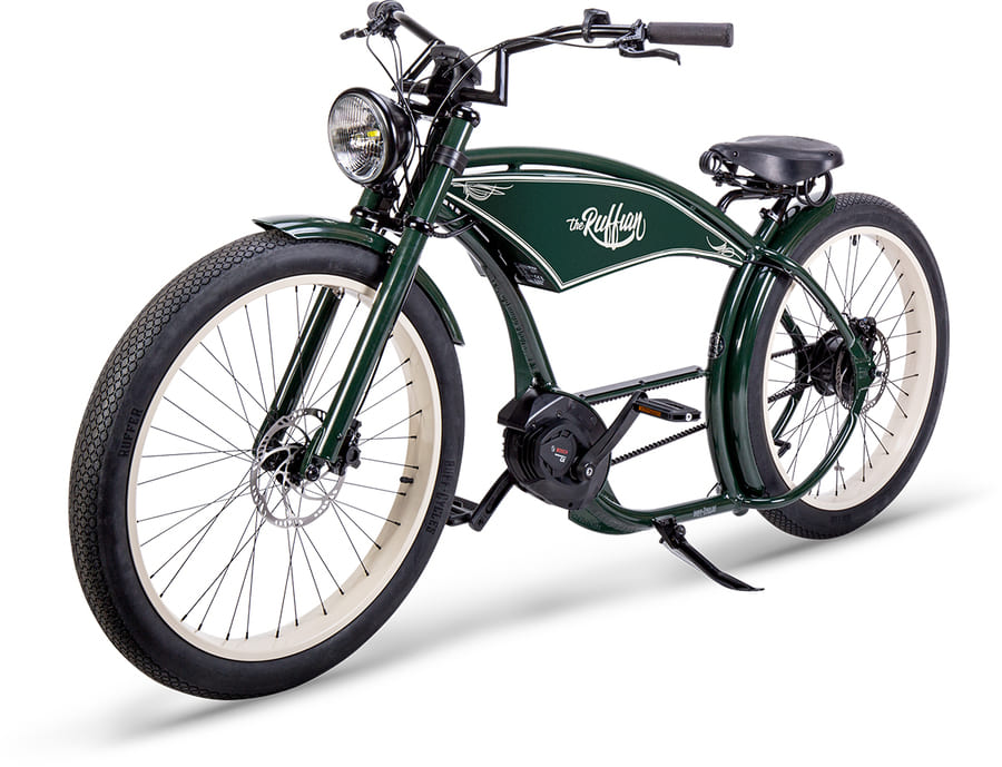 Ruff Cycles Ruffian Vintage Green Gen 4 - Angle Front LR